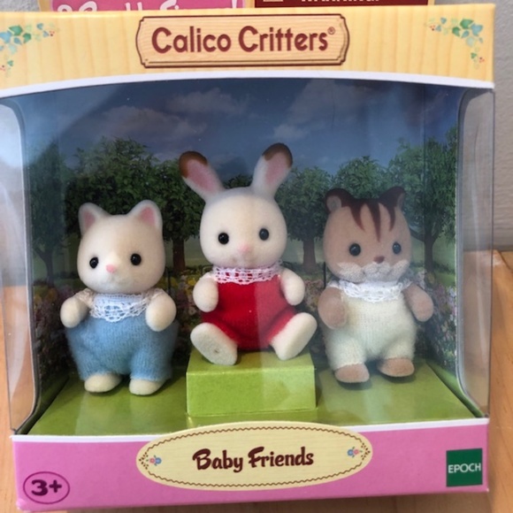 New Retired Calico Critters Baby Friends Kitten Bunny Chipmunk - Picture 8 of 12